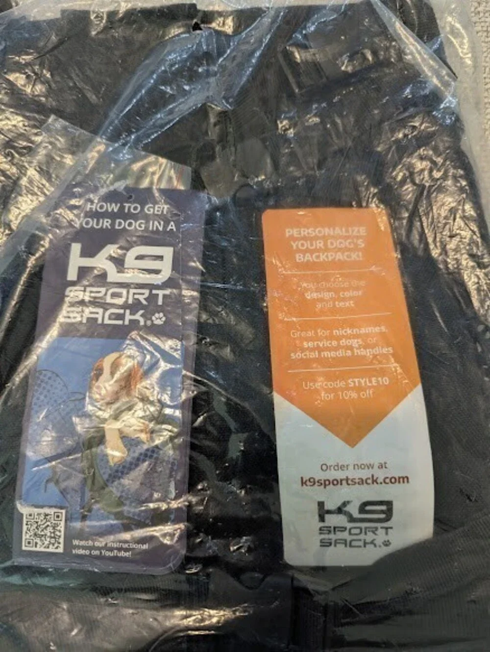 K9 Sport Sack Air 2 Dog Carrier Backpack Black Size Small 30 lbs - NWT/Open Box